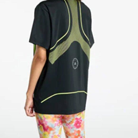 Stella McCartney Adidas Dark Green Neon Short Sleeve Shirt Size Small - Picture 1 of 1